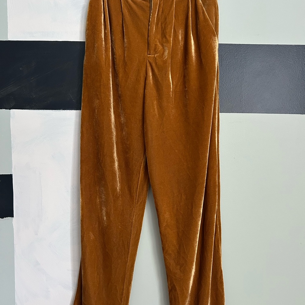 Endless Rose Velvet gold pants